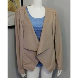 Jacket Tan Colored Drape Font Jacket (XXL)
